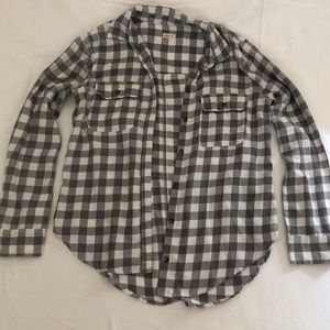 Hollister Grey and White Flannel Size XS